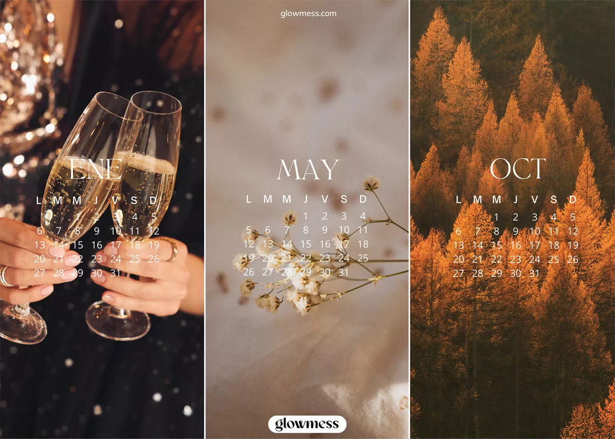 fondos de pantalla aesthetic con calendario
